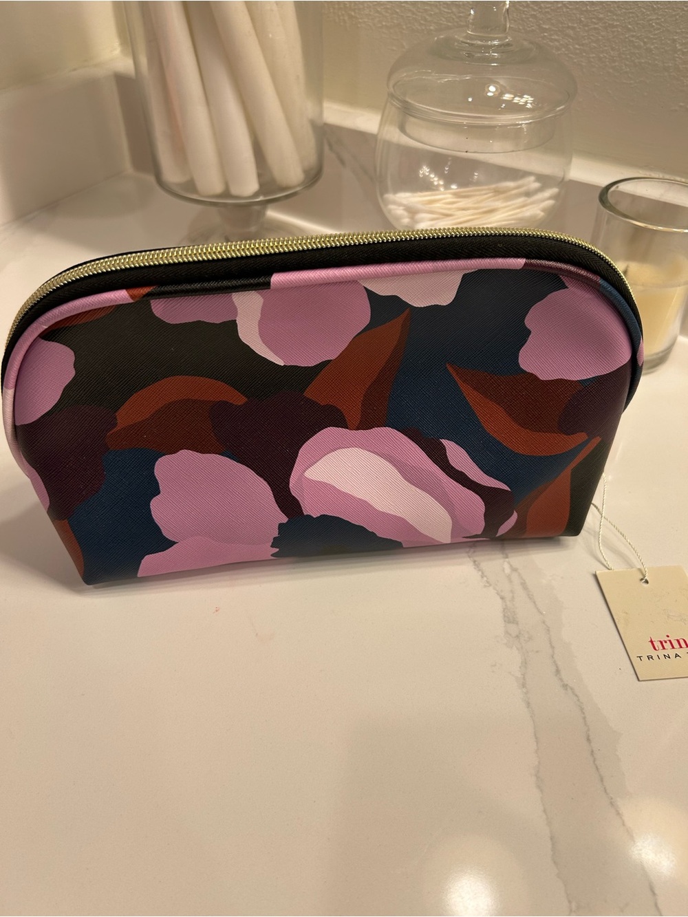 Trina Turk Makeup Cosmetics Carry Bag Zipper